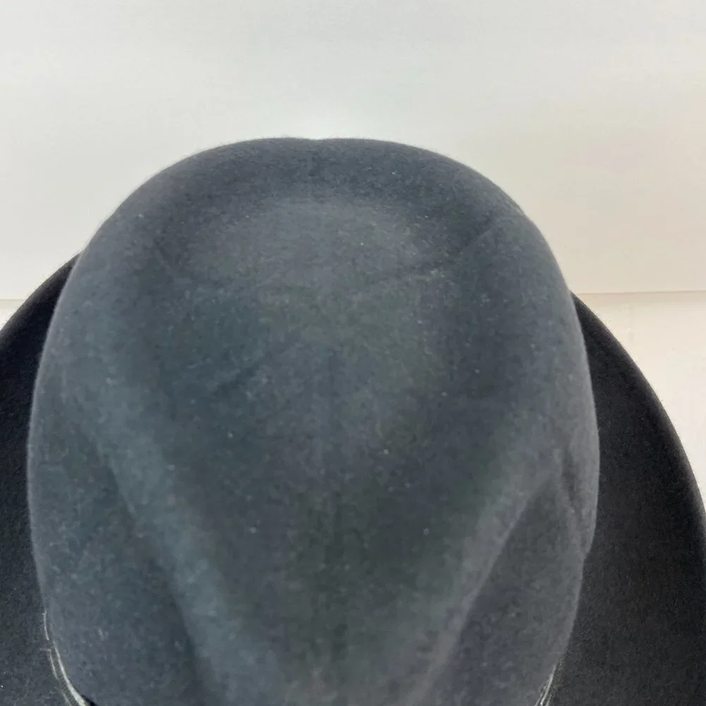 Vintage Tonar Wool Felt Fedora Hat Czechoslovakia Navy Blue